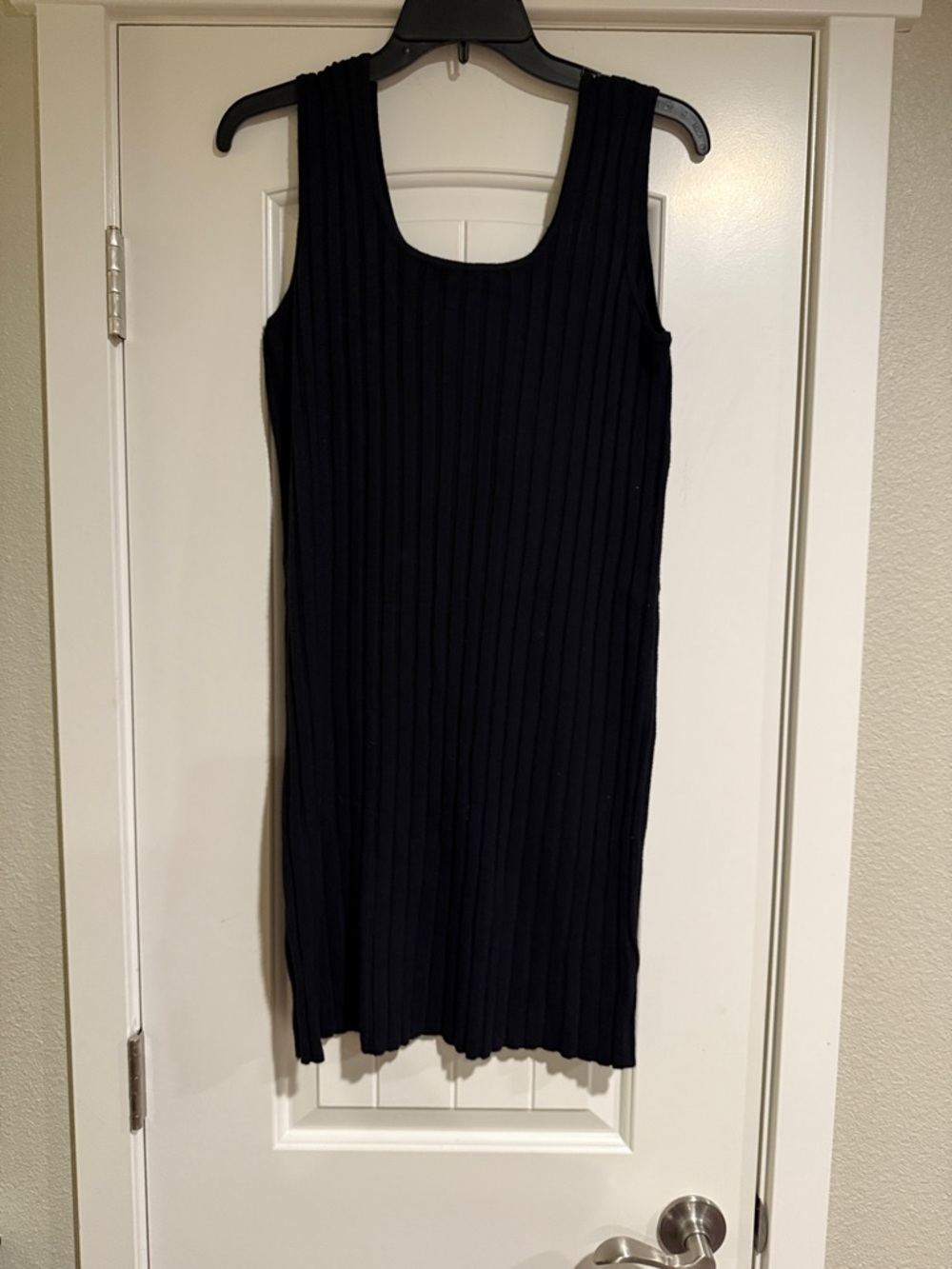 a new day Black Ribbed Knit Tank Dress
